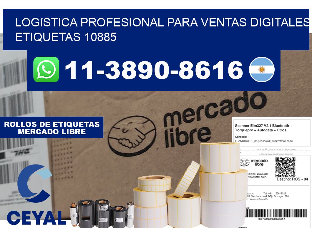 Logística profesional para ventas digitales etiquetas 10885