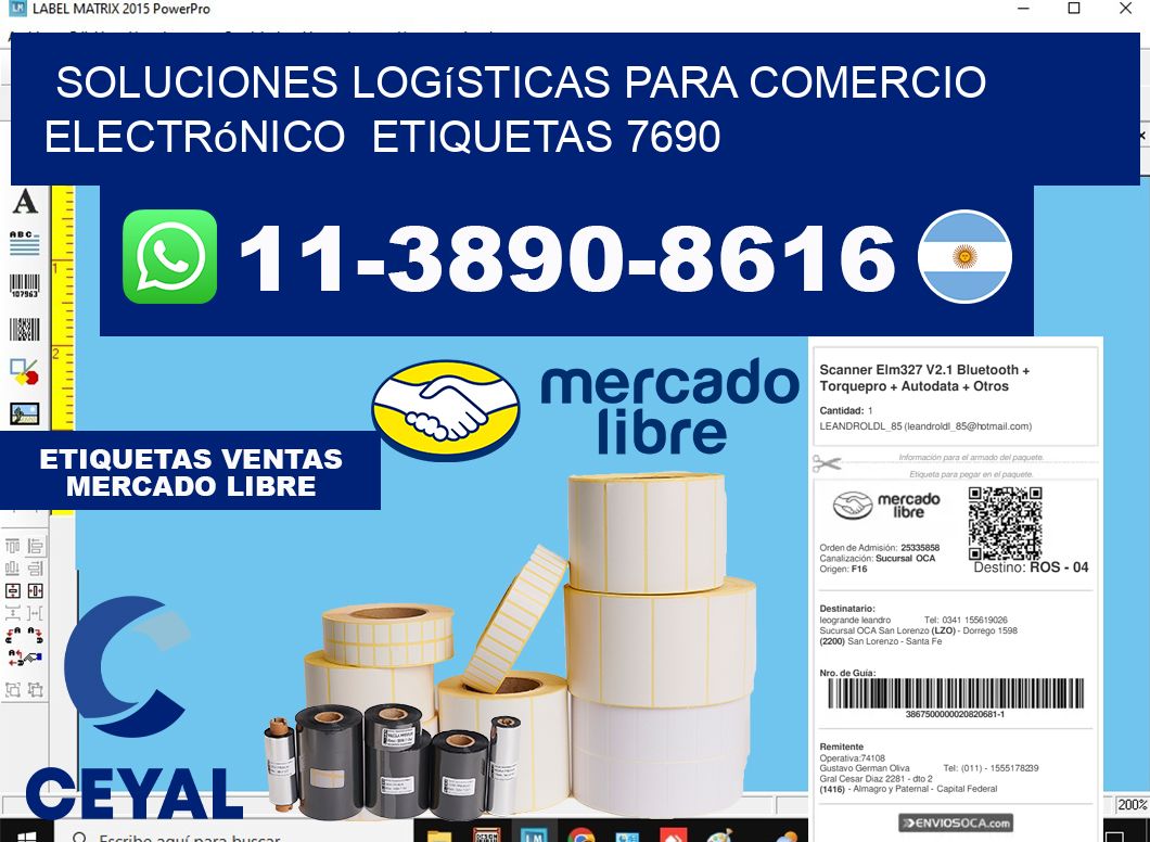 Soluciones logísticas para comercio electrónico etiquetas 7690