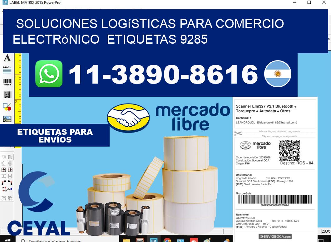 Soluciones logísticas para comercio electrónico etiquetas 9285