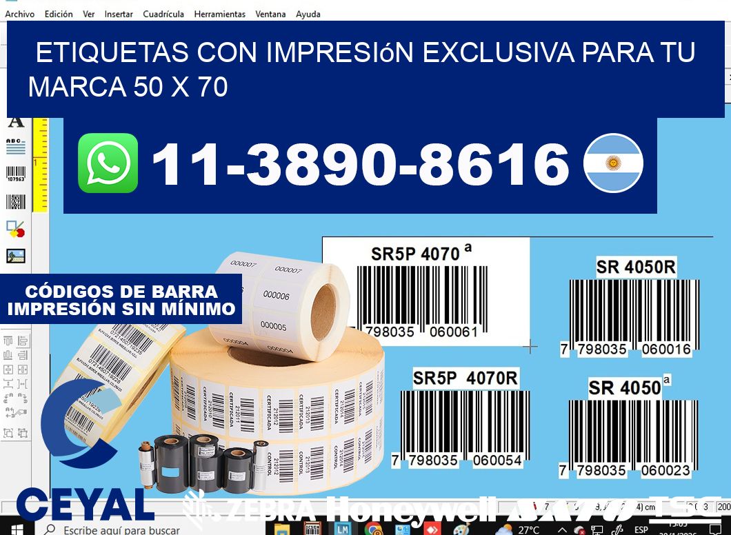 etiquetas con impresión exclusiva para tu marca 50 x 70