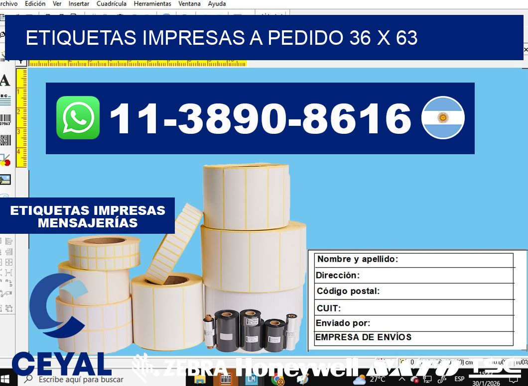 etiquetas impresas a pedido 36 x 63