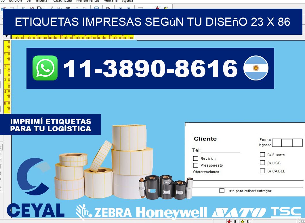 etiquetas impresas según tu diseño 23 x 86