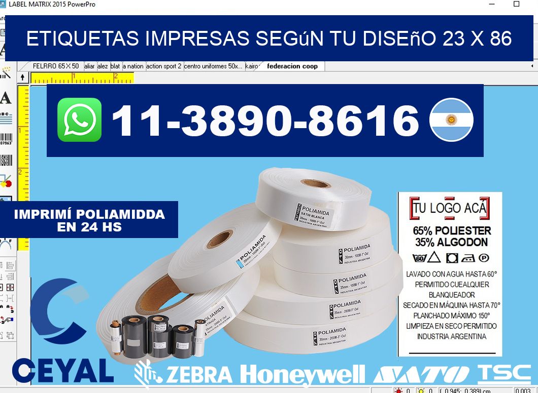 etiquetas impresas según tu diseño 23 x 86