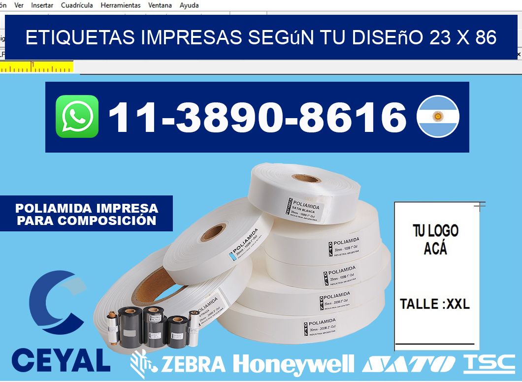 etiquetas impresas según tu diseño 23 x 86