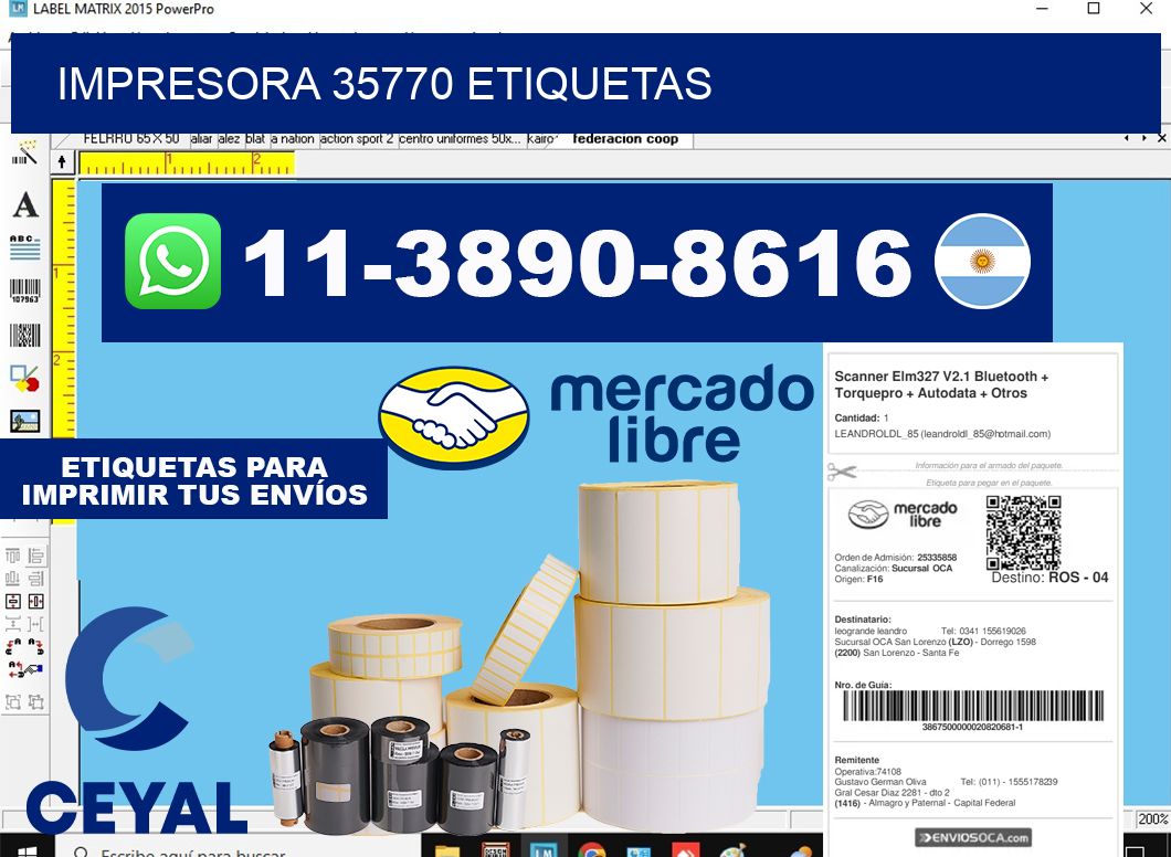 impresora 35770 etiquetas