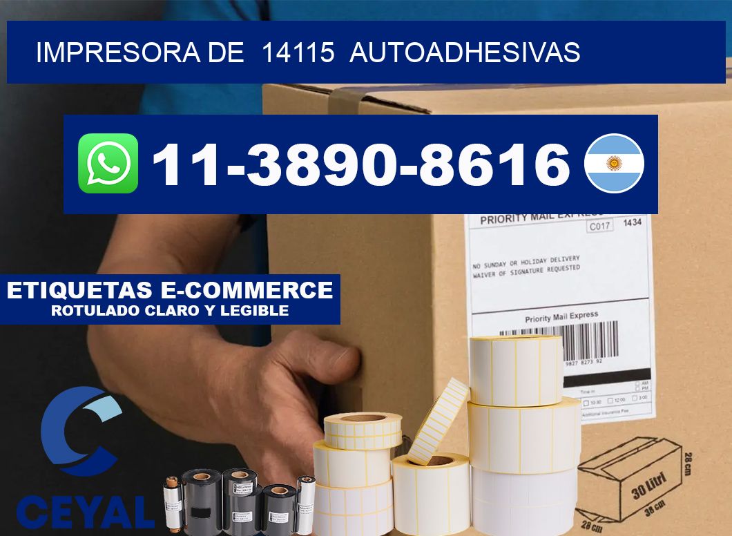 impresora de  14115  autoadhesivas