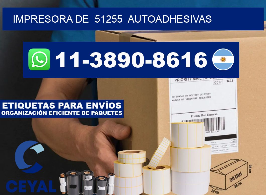 impresora de 51255 autoadhesivas