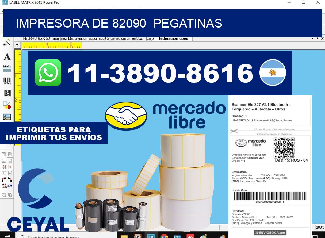 impresora de 82090  pegatinas