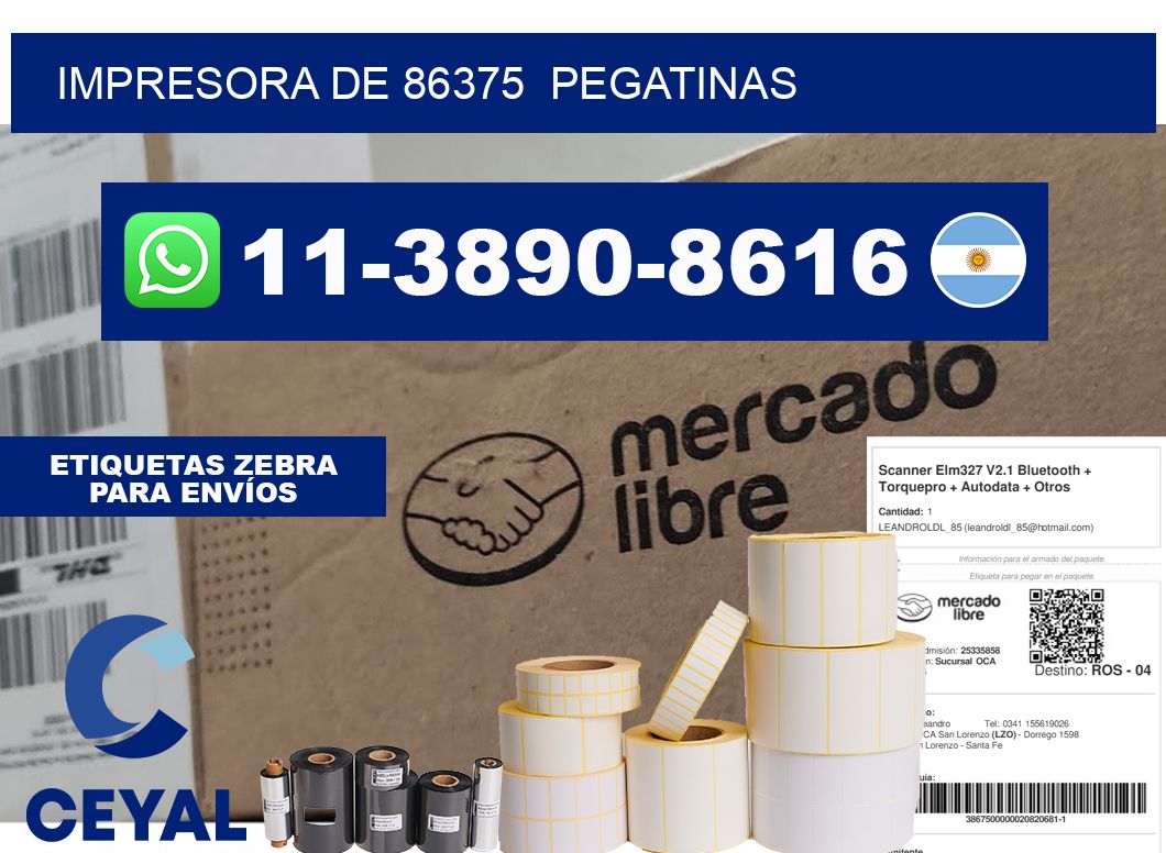 impresora de 86375 pegatinas