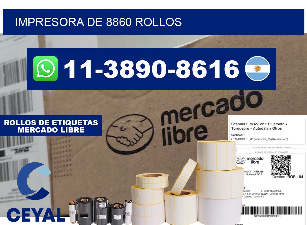 impresora de 8860 rollos