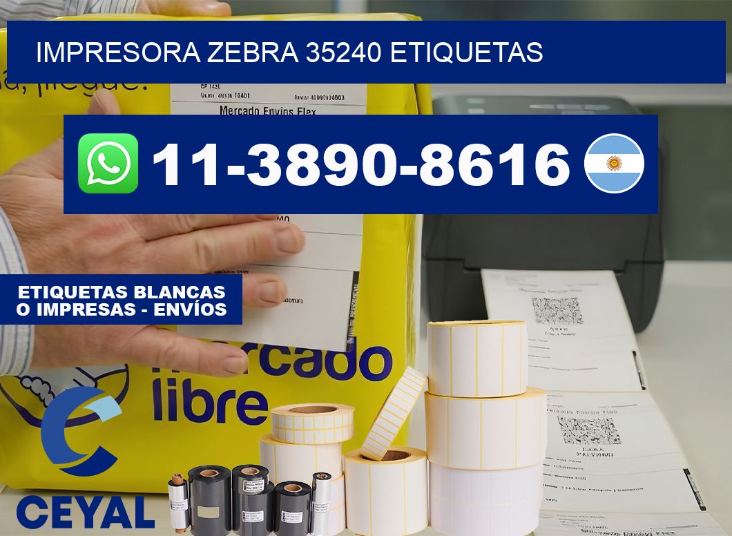 impresora zebra 35240 etiquetas