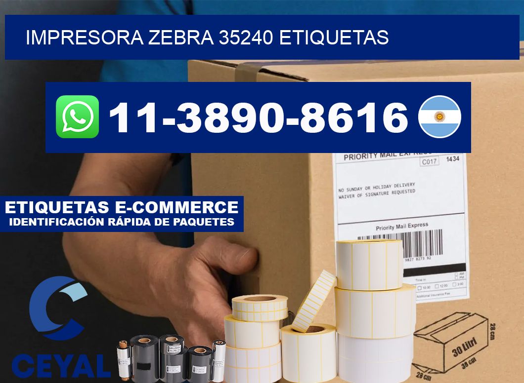 impresora zebra 35240 etiquetas