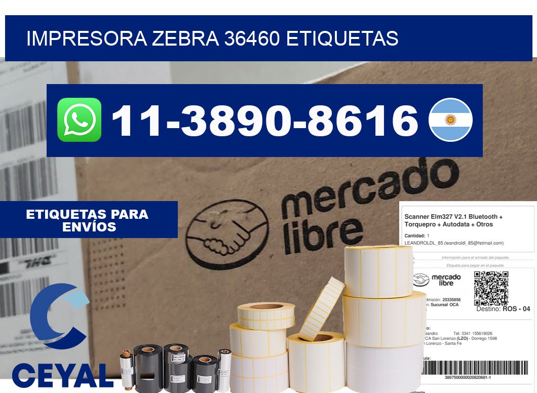 impresora zebra 36460 etiquetas