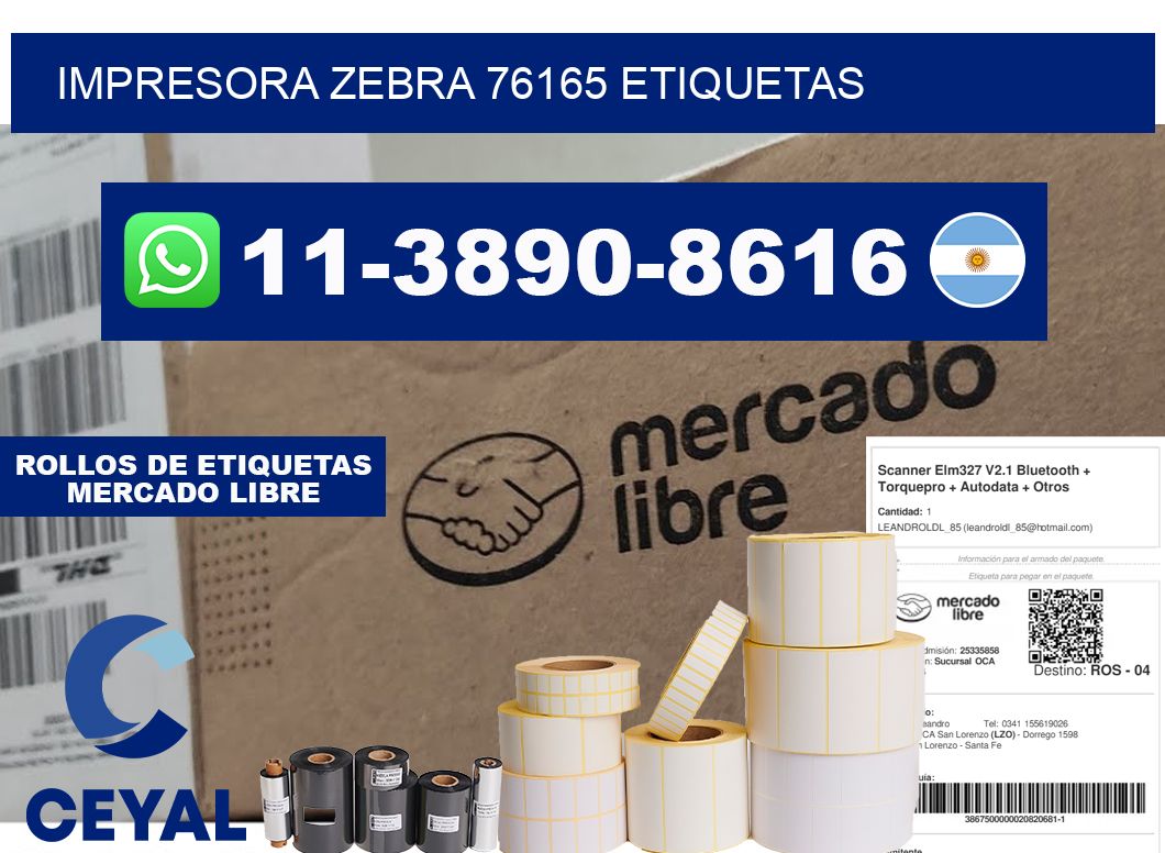 impresora zebra 76165 etiquetas