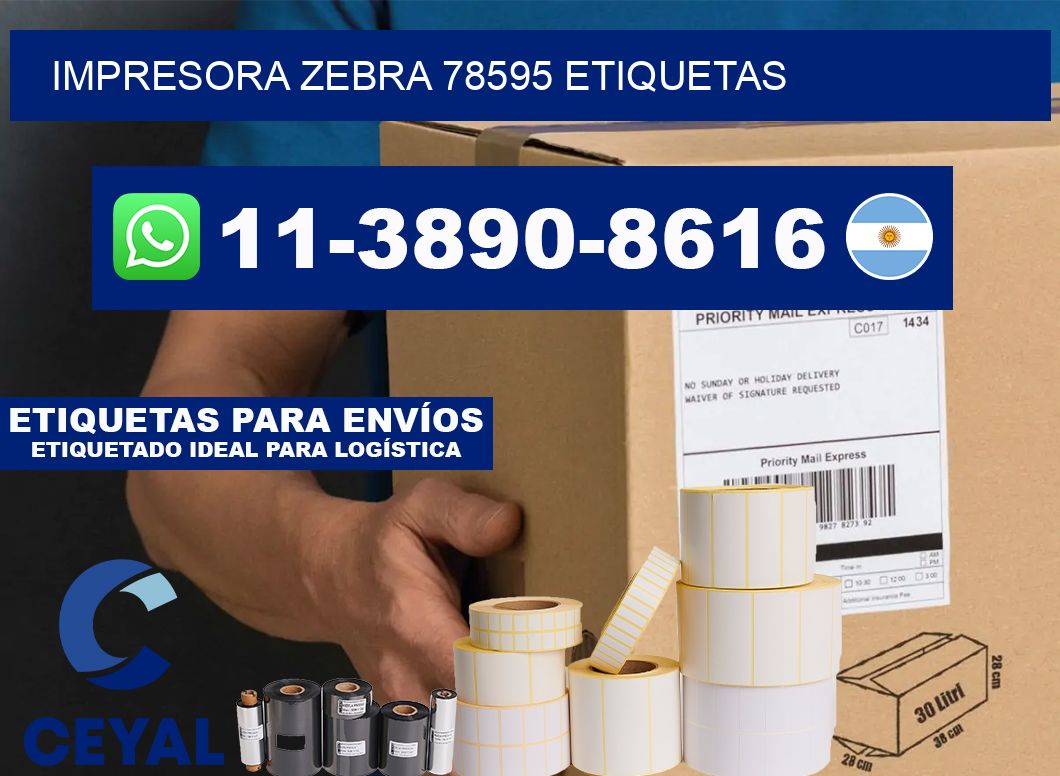 impresora zebra 78595 etiquetas