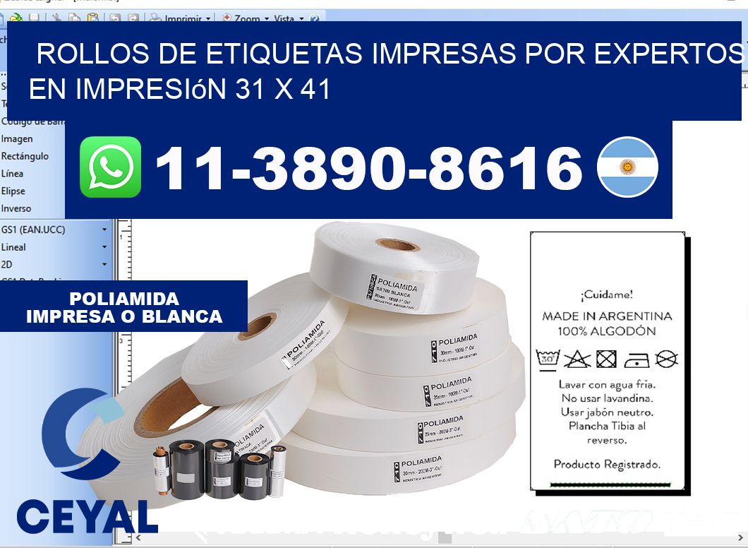 rollos de etiquetas impresas por expertos en impresión 31 x 41