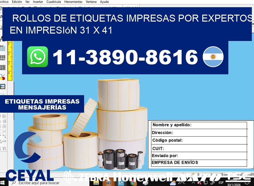 rollos de etiquetas impresas por expertos en impresión 31 x 41