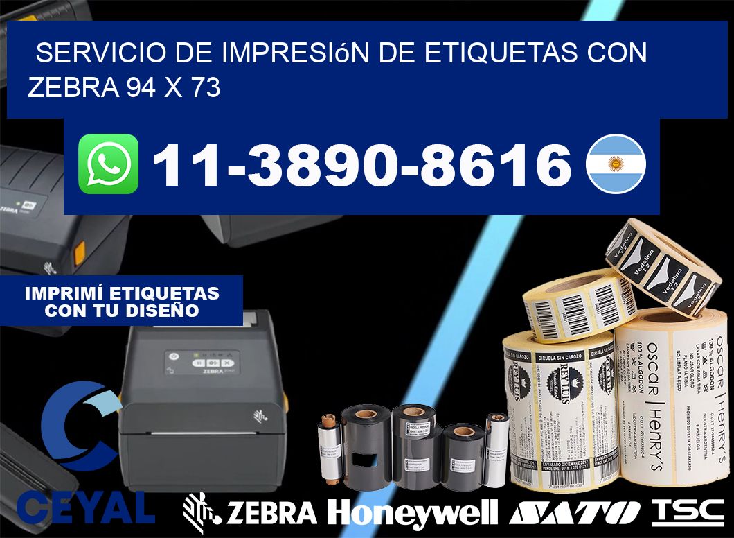 servicio de impresión de etiquetas con Zebra 94 x 73