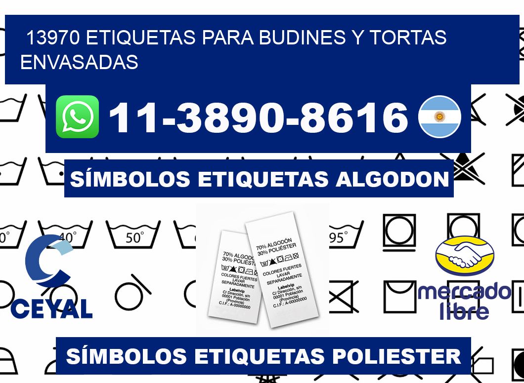 13970 etiquetas para budines y tortas envasadas