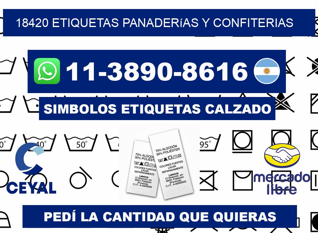 18420 etiquetas panaderías y confiterias
