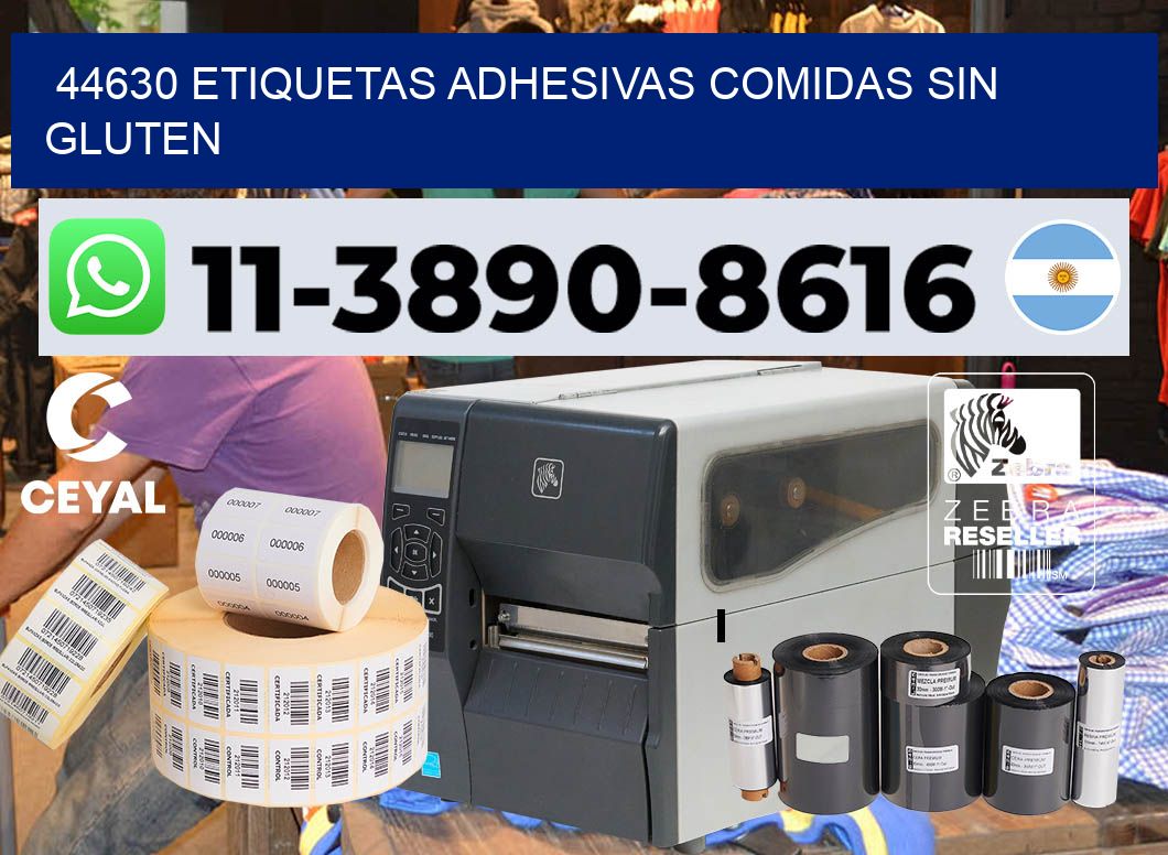 44630 etiquetas adhesivas comidas sin gluten