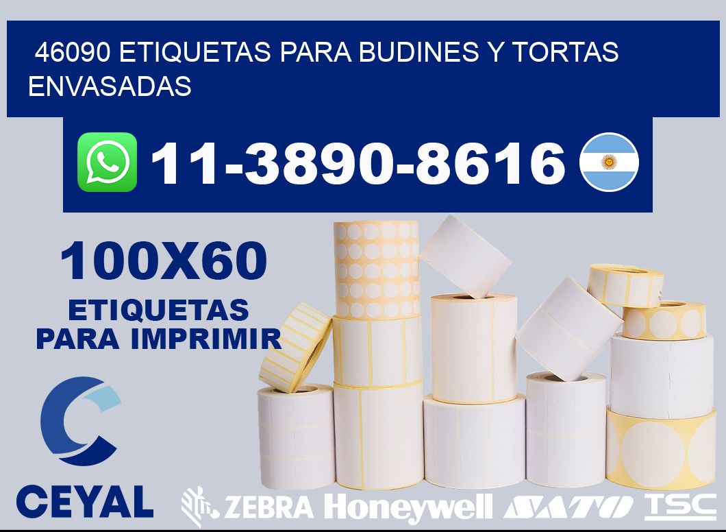 46090 etiquetas para budines y tortas envasadas