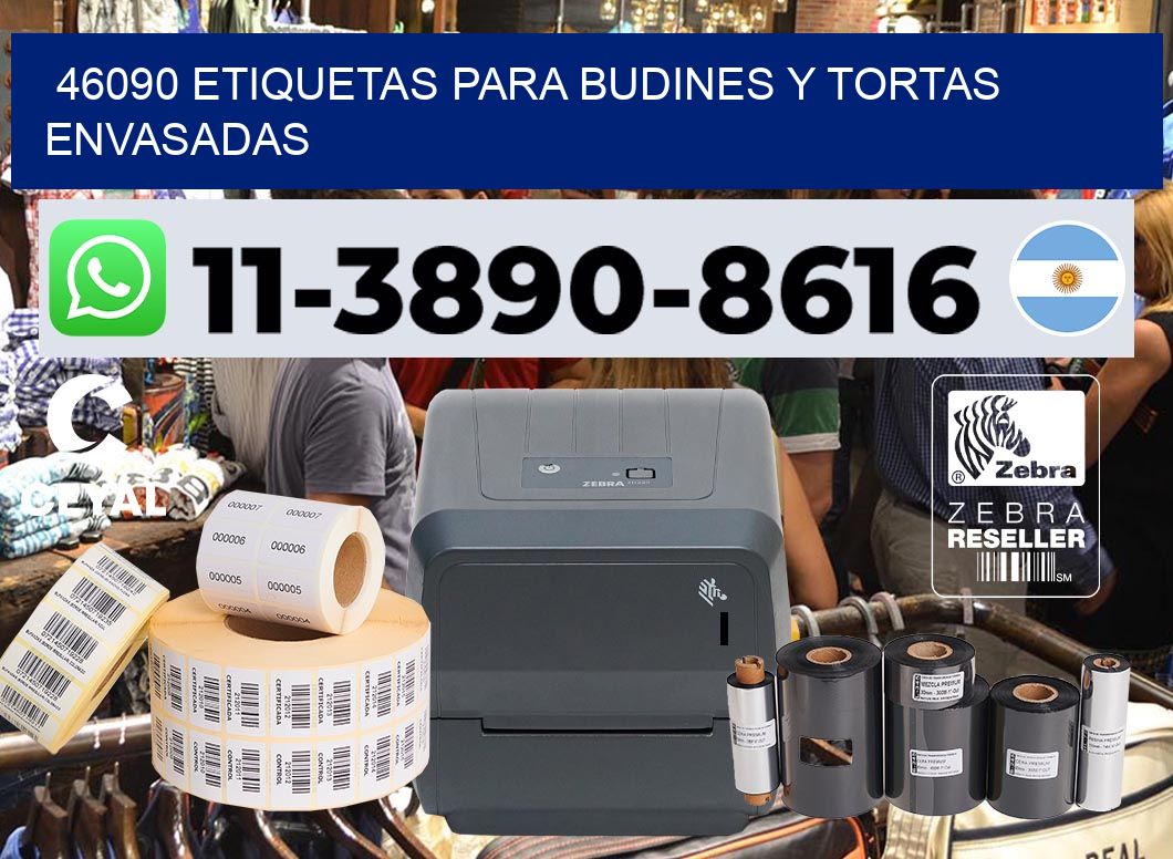 46090 etiquetas para budines y tortas envasadas