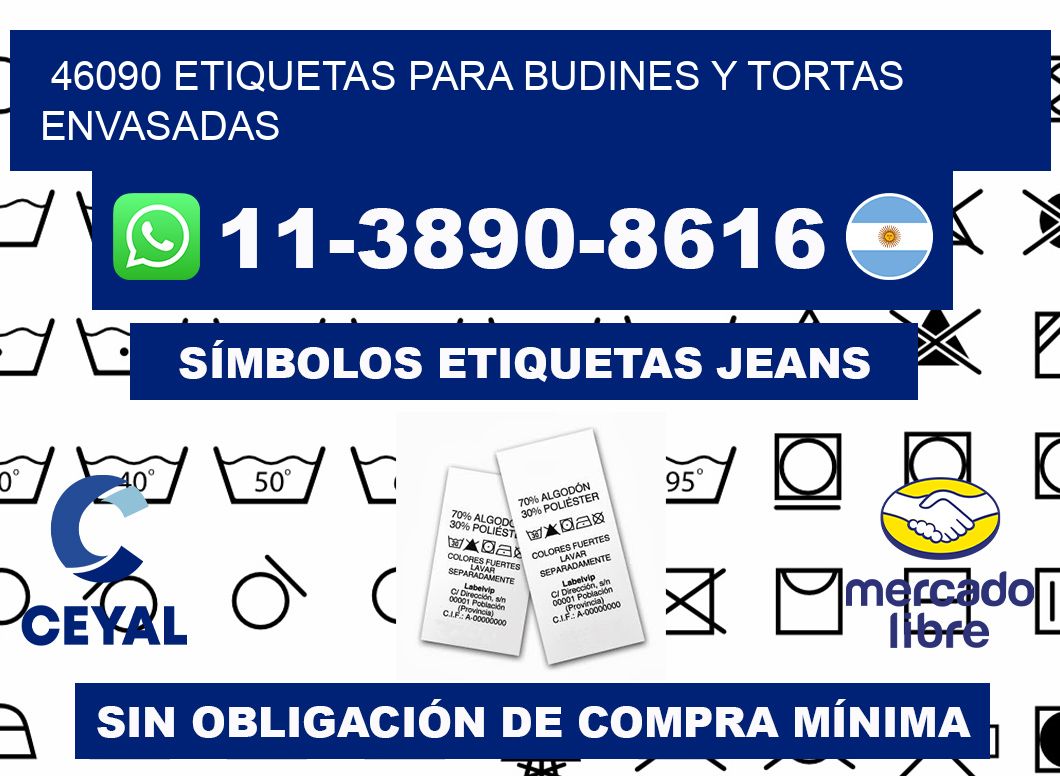 46090 etiquetas para budines y tortas envasadas