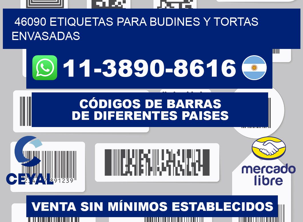 46090 etiquetas para budines y tortas envasadas