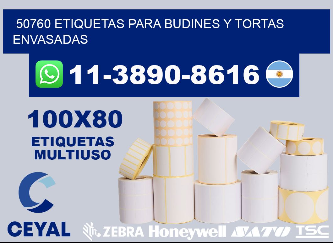 50760 etiquetas para budines y tortas envasadas
