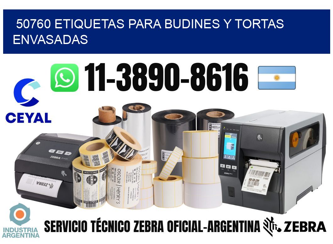 50760 etiquetas para budines y tortas envasadas