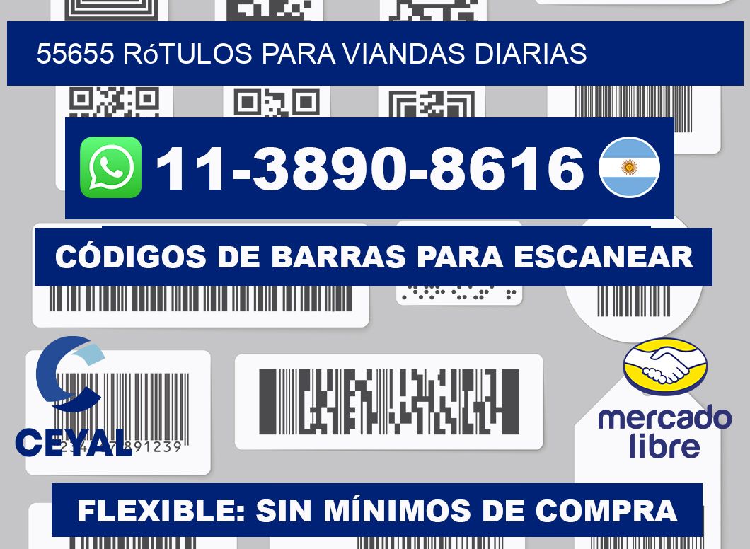 55655 rótulos para viandas diarias