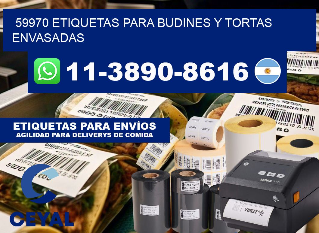 59970 etiquetas para budines y tortas envasadas