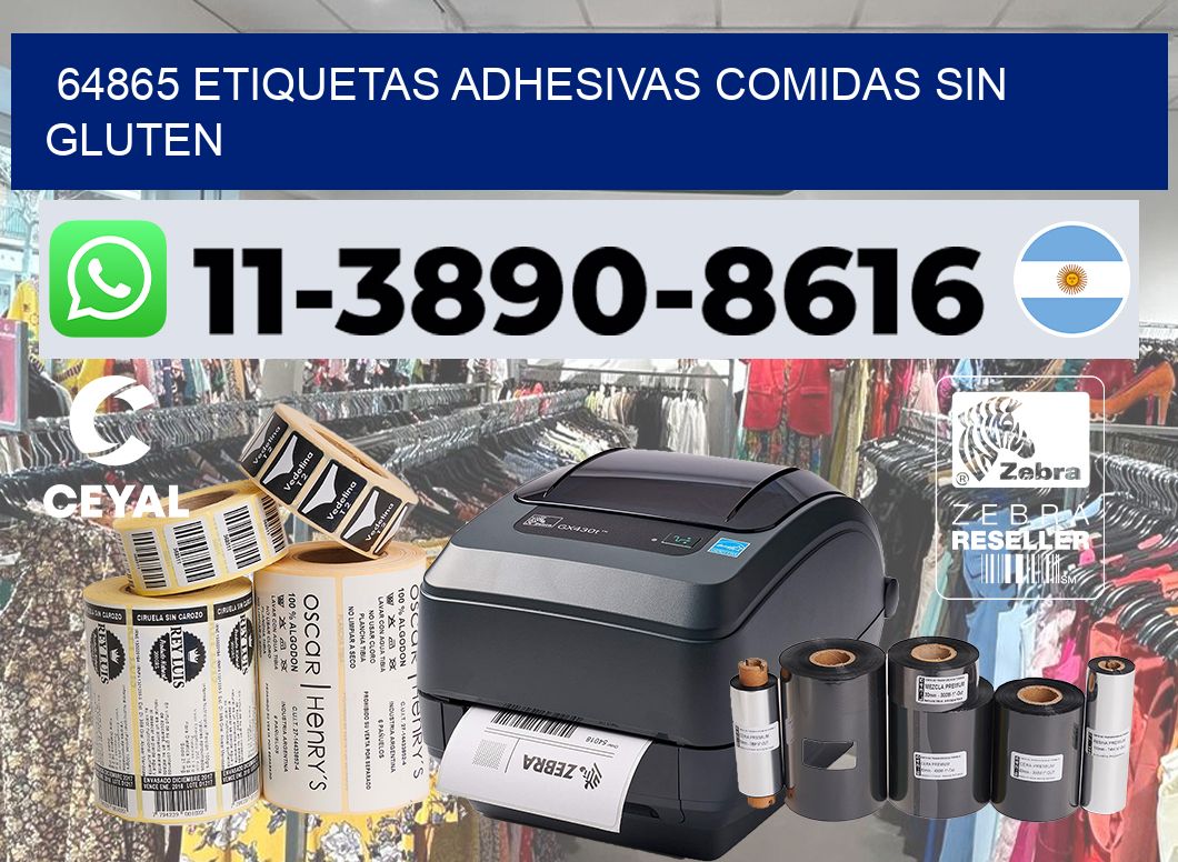 64865 etiquetas adhesivas comidas sin gluten