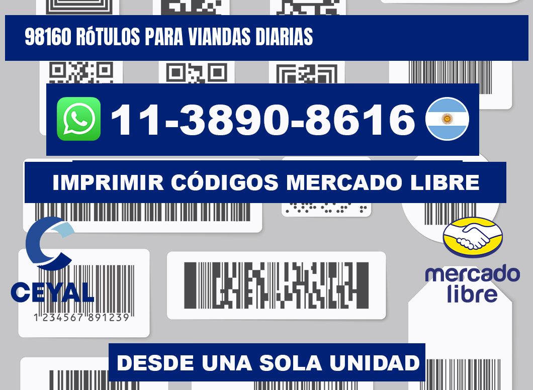 98160 rótulos para viandas diarias