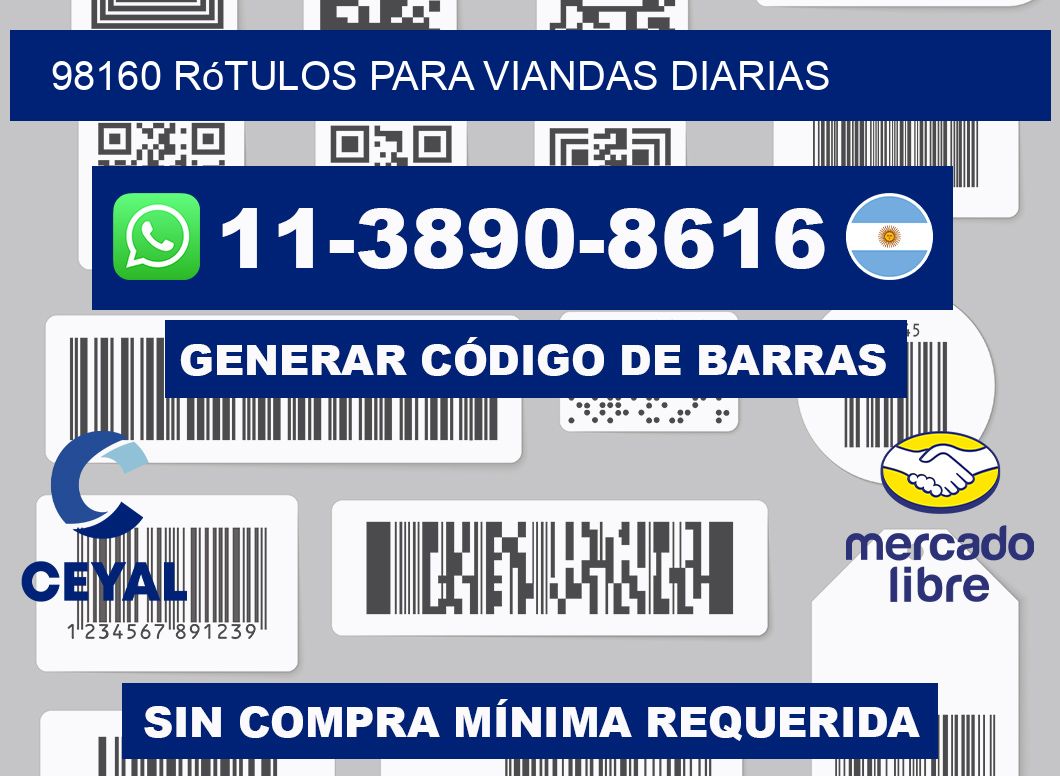 98160 rótulos para viandas diarias