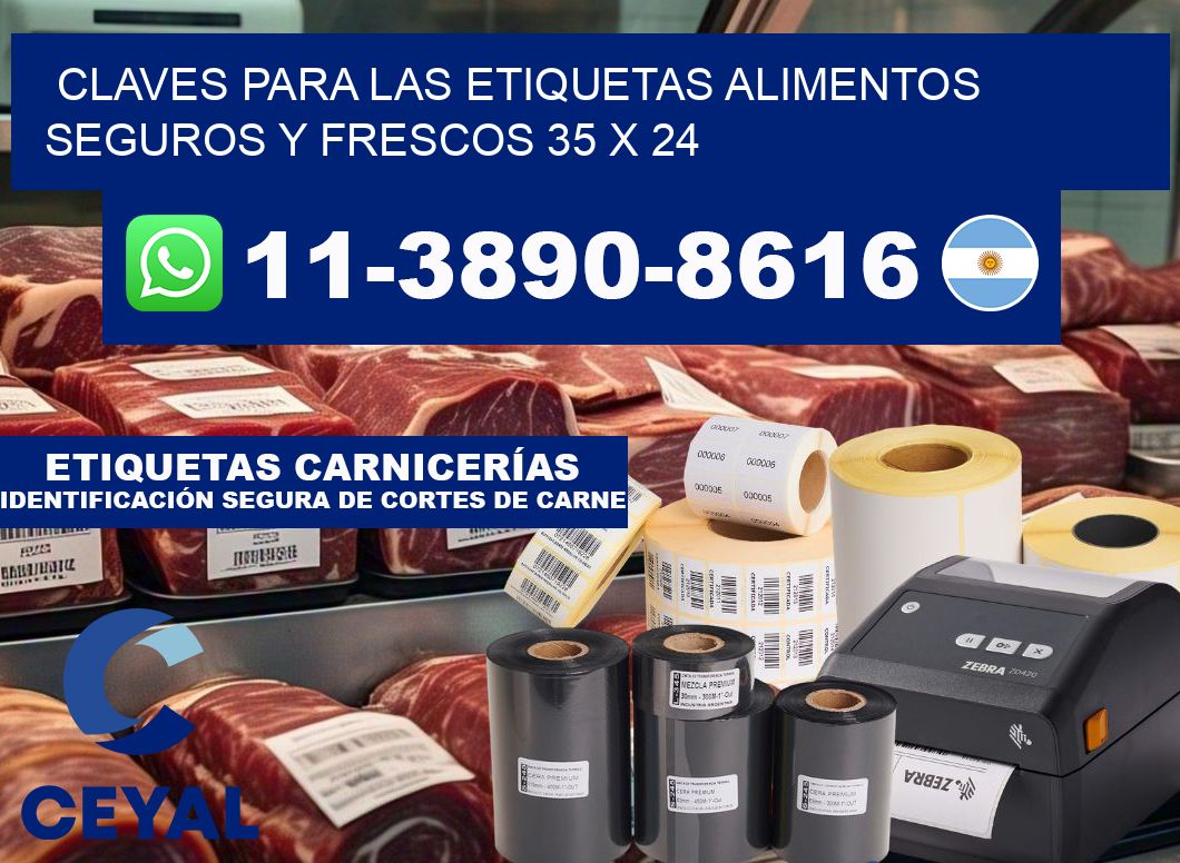 Claves para las etiquetas alimentos seguros y frescos 35 x 24