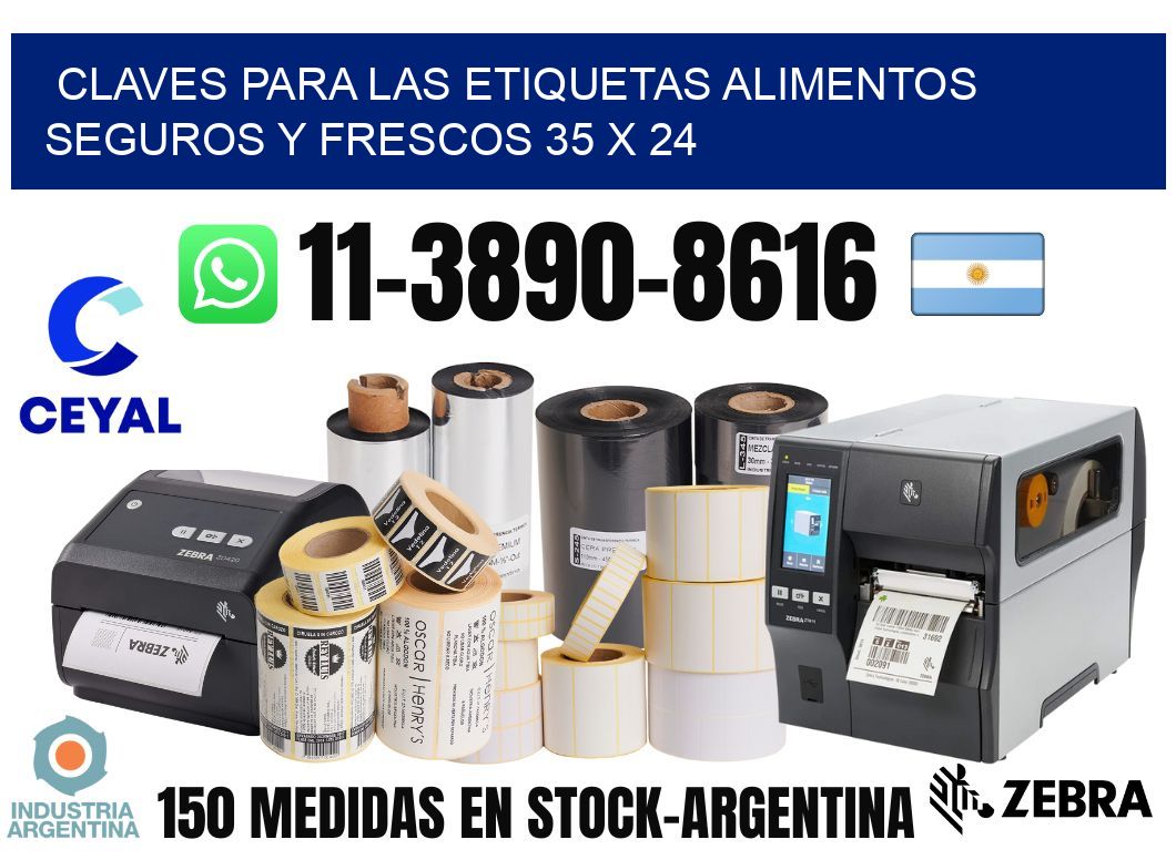 Claves para las etiquetas alimentos seguros y frescos 35 x 24