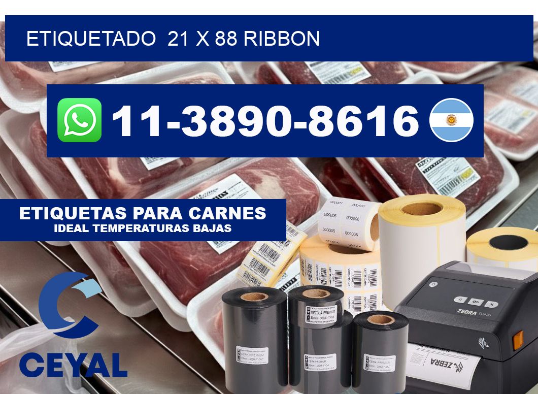 Etiquetado  21 x 88 ribbon