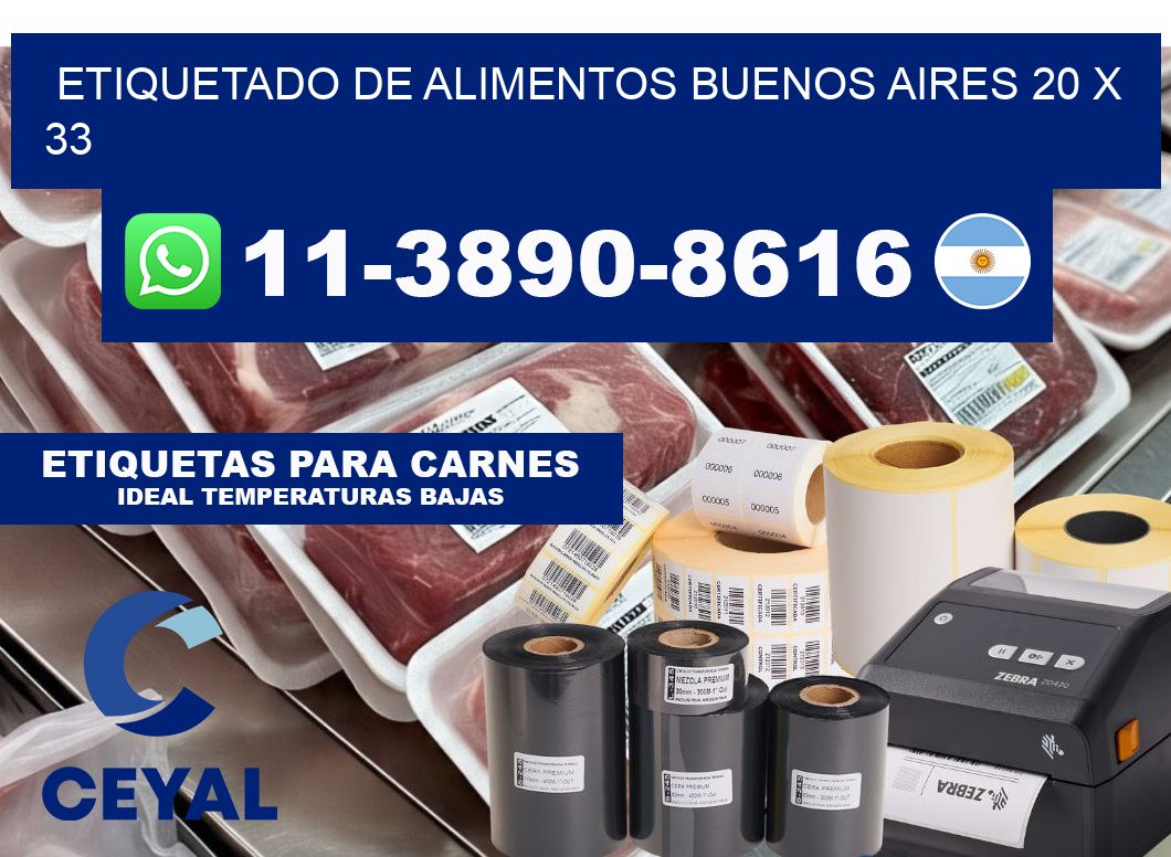 Etiquetado de alimentos buenos aires 20 x 33