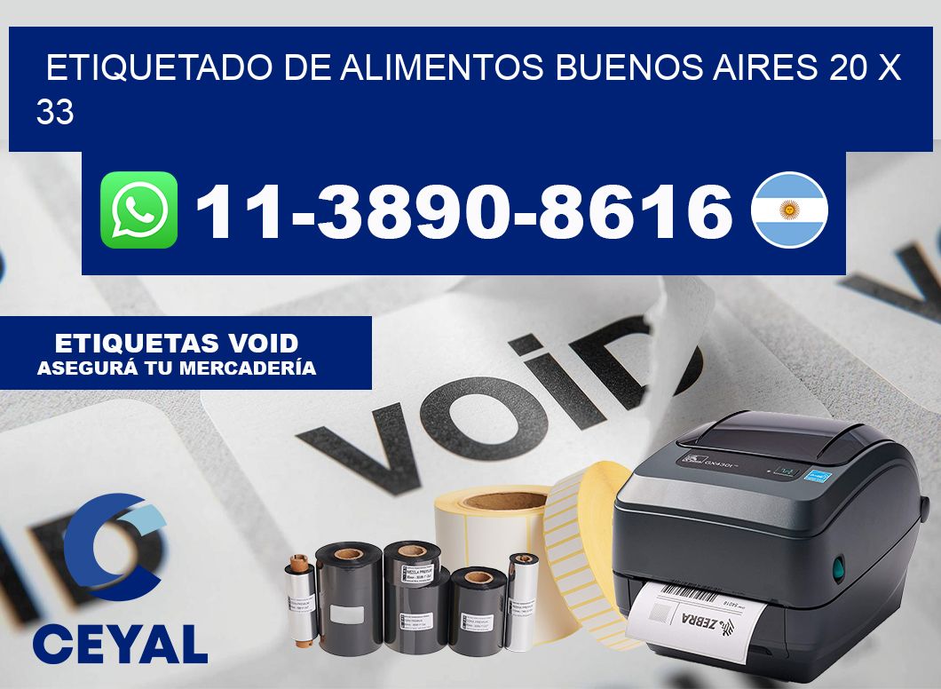 Etiquetado de alimentos buenos aires 20 x 33