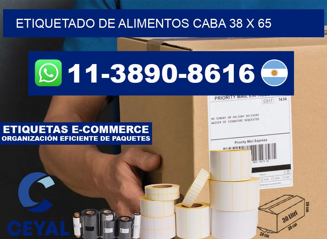 Etiquetado de alimentos caba 38 x 65