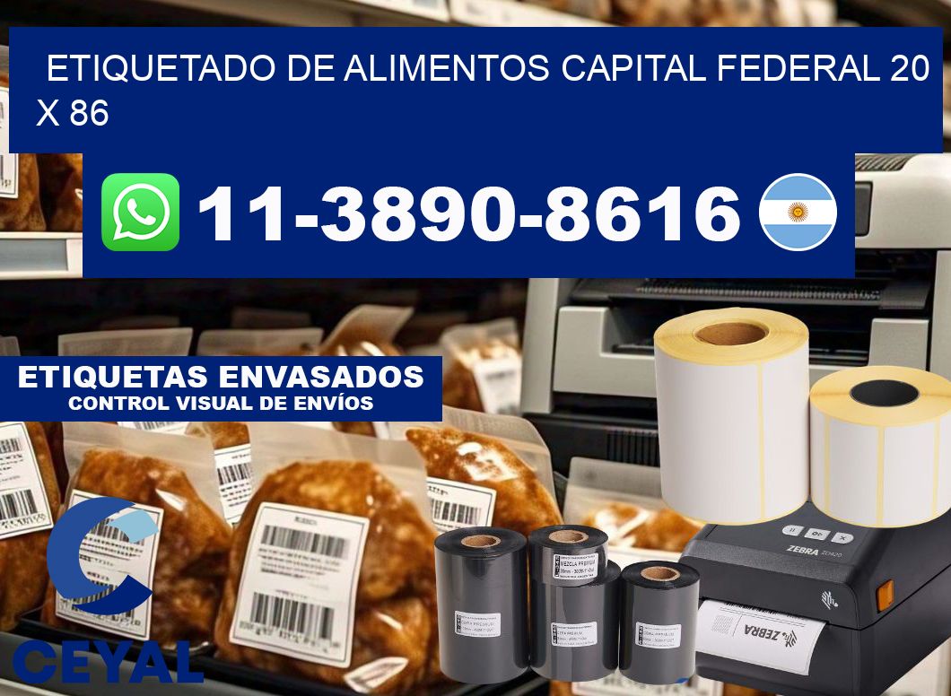 Etiquetado de alimentos capital federal 20 x 86