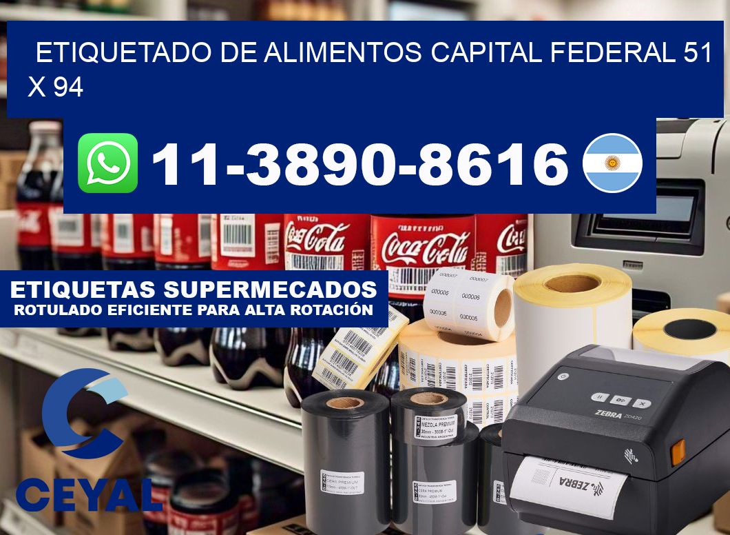 Etiquetado de alimentos capital federal 51 x 94
