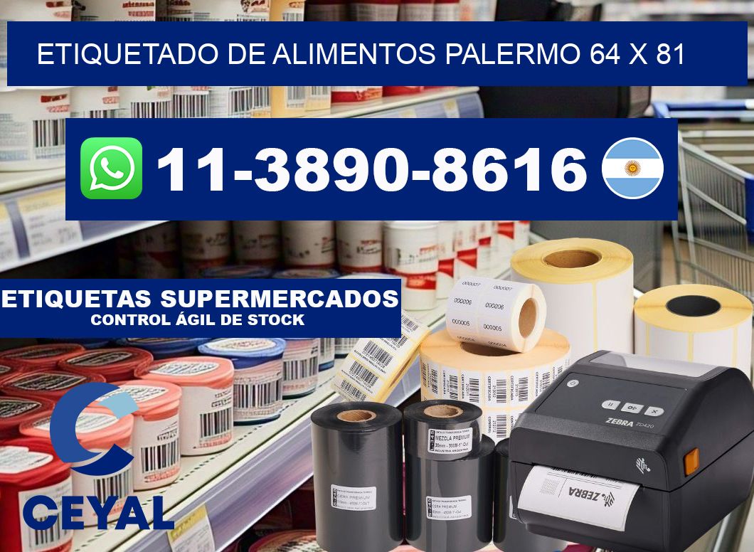 Etiquetado de alimentos palermo 64 x 81
