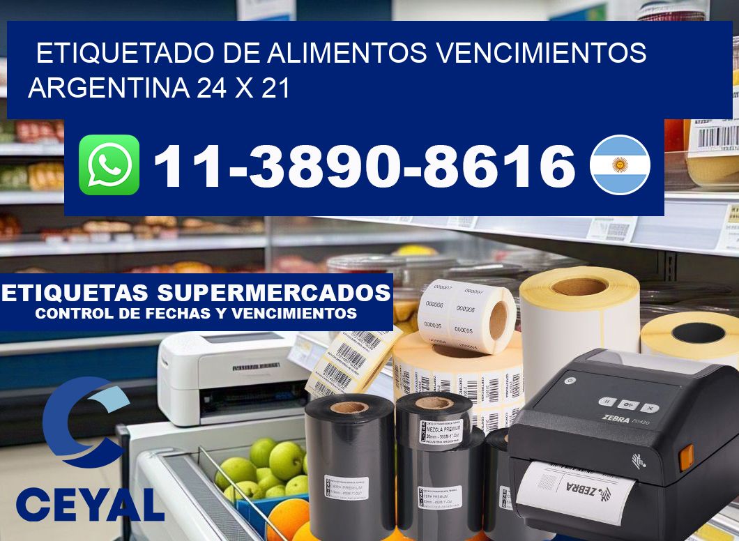 Etiquetado de alimentos vencimientos Argentina 24 x 21