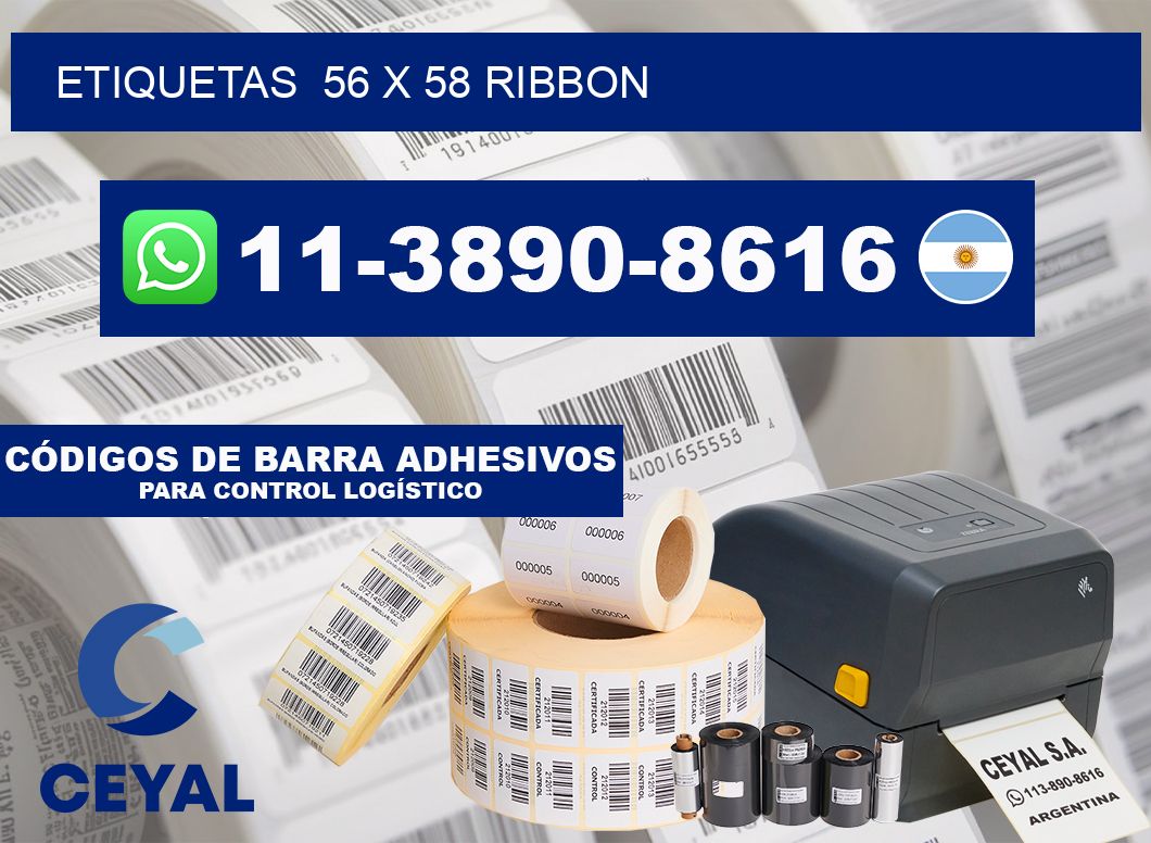 Etiquetas 56 x 58 ribbon