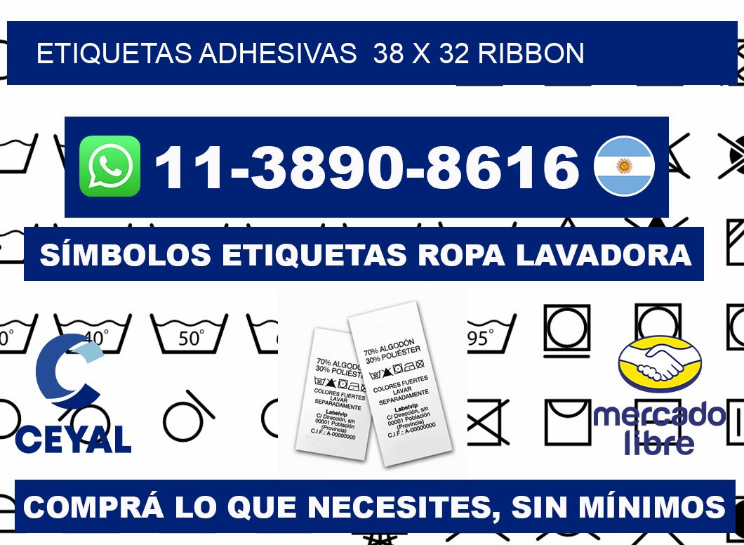 Etiquetas adhesivas  38 x 32 ribbon