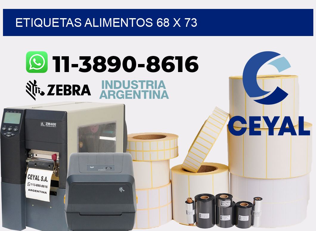 Etiquetas alimentos 68 x 73