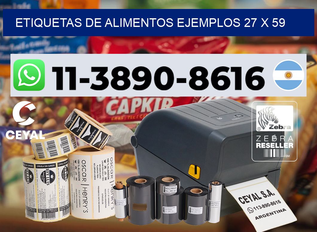 Etiquetas de alimentos ejemplos 27 x 59